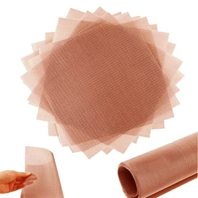 Immagine di 20 pezzi mesh 99,9% puro schermo di rame tessuto a rete, maglia fine in rame, 6,95 x 2,95 pollici