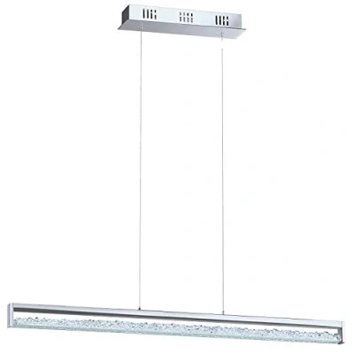 Immagine di EGLO lampada a sospensione Led in cristallo Cardito 1, appesa alluminio, acciaio colore cromo, trasparente, dimmerabile al tocco, tonalità del bianco regolabili