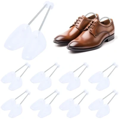 Immagine di UCAMP Set da 9 Paia di Tendiscarpe in Plastica,Tendiscarpe Uomo,Regolabile Adulto Scarpa Albero,Forma per Calzature,Forme Scarpe Con Tensione Molla Bobina,Taglia Variabile38 45,Transparente