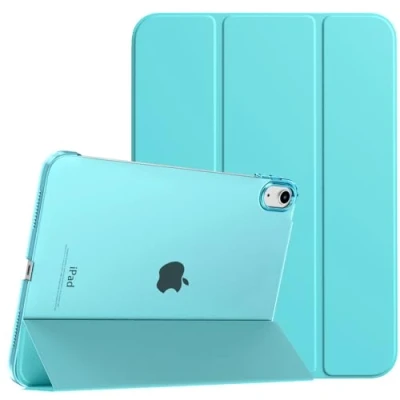 Immagine di TiMOVO Cover Custodia Compatibile con iPad 10 Generazione 10,9&quot; 2022, Retro in PC Rigido Semi Trasparente, Funzione di Auto Sveglia/Sonno, Azzuro