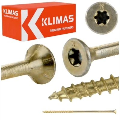 Immagine di TORX 8 x 220 mm TX40 viti per costruzioni in legno con testa svasata Stardrive confezione da 50 pezzi