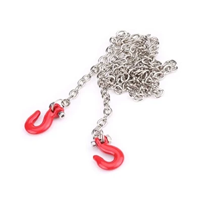 Immagine di Dilwe Auto RC Catena,Metallo Ciondolo Gancio di Traino e Catena Simulazione Lunga 31 Pollice Accessori per 1:10 Crawler Arrampicata
