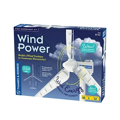 Immagine di Thames &amp; Kosmos , 627929 Wind Power Build A Realistic Turbine To Harness Experiment Kit Physics For Ages 8+