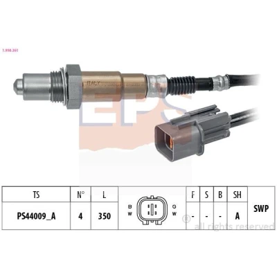 Immagine di EPS 1.998.361 Sonda lambda Made in Italy OE Equivalent riscaldato, planare, Filettatura prelubrificata 4 HYUNDAI: i20 II Hatchback