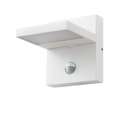 Immagine di Lucande Applique da esterni LED Silvan, bianco, sensore, IP54, 16cm