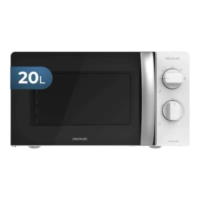 Immagine di Cecotec Forno a Microonde ProClean 2010 da 20 Litri, 700 Watt di potenza, tecnologia 3DWave, modalità scongelamento, 6 livelli timer 30 minuti, design compatto