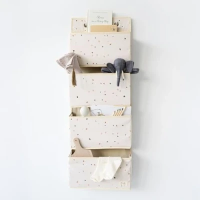 Immagine di 3 Sprouts Portaoggetti Da Appendere Organizer Armadio Con Tasche Porta Oggetti Parete Per Bambini Portatutto Cameretta, Spogliatoio Terrazzo Crema