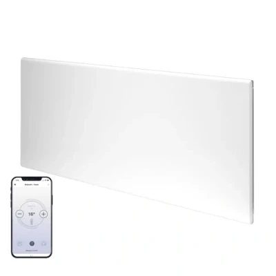 Immagine di Adax Neo L Convettore da parete Wifi con Termostato Controllo smartphone Termosifone Elettrico Stufetta Elettrica Basso Consumo Altezza 210 mm Stufa 800W KWT Bianco IP24C
