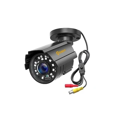 Immagine di Anlapus 1080p Telecamera di Sorveglianza Esterna, AHD/CVI/960H/TVI, Videocamera Analogica, Funziona con DVR, Senza Alimentatore