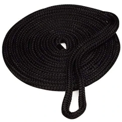 Immagine di FreeTec Boot Fenderleine Corda in nylon dockline, con occhiello, diametro 15 mm, lunghezza 7 m, colore: Nero