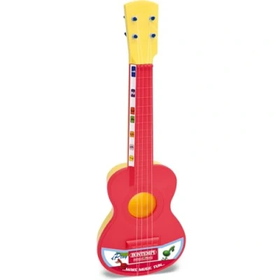 Immagine di Bontempi NylonHarmony Chitarra Classica con 4 Corde di Nylon per Suoni Dolci e Armoniosi, Multicolore, 40 cm, 20 4042
