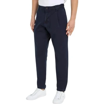 Immagine di Tommy Hilfiger Chino Chelsea 1PLT Dobby YD GMD MW0MW33917 Pantaloni in Tessuto, Blu (Desert Sky), 32W / 34L Uomo