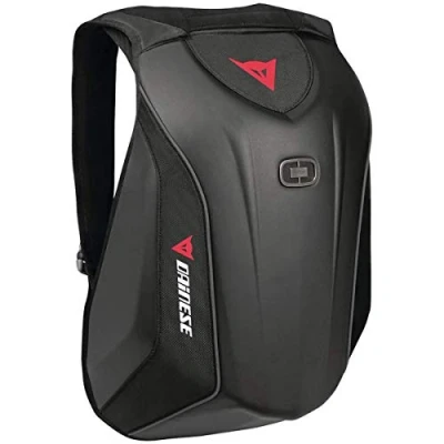 Immagine di Dainese D Mach Backpack, Zaino Moto da 22.2 L, Viaggio, Impermeabile e Aerodinamico con Tasca per PC Laptop, Ergonomico Struttura Rigida, Protegge Pioggia, Nero