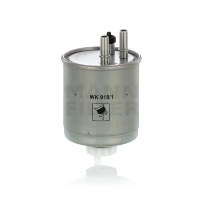 Immagine di MANN FILTER WK 918/1 Filtro Carburante per condotti/circuiti 10 RENAULT: LAGUNA 3 Grandtour, Kangoo II Express, / Grand