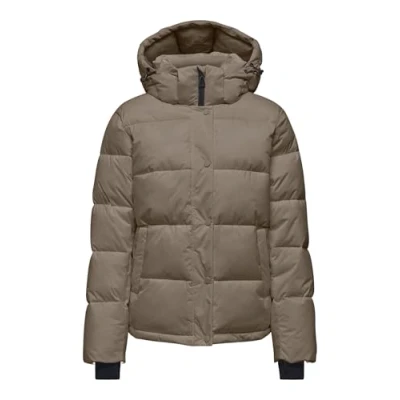 Immagine di ONLY Onlann Premium Puffer Jkt Regular Otw Giacchetto Imbottito, Marrone, M Donna