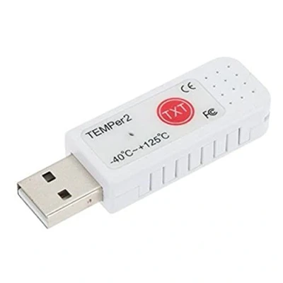 Immagine di USB Sensore di temperatura Tester Data Log Prova Termometro argento e nero