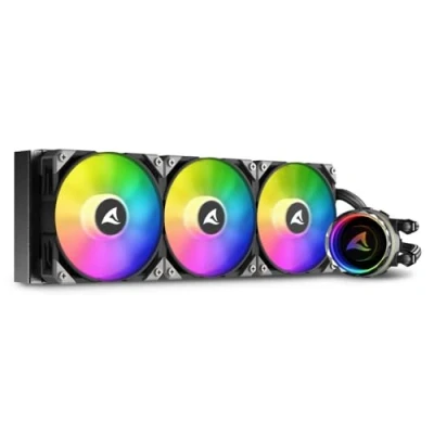 Immagine di Cooler Sharkoon S90 RGB 3 Lüfter schwarz AiO Wasserkühlung
