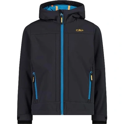 Immagine di CMP KID FIX HOOD Unisex Giacca softshell per bambini, Taglia: 128, Antracite/reef