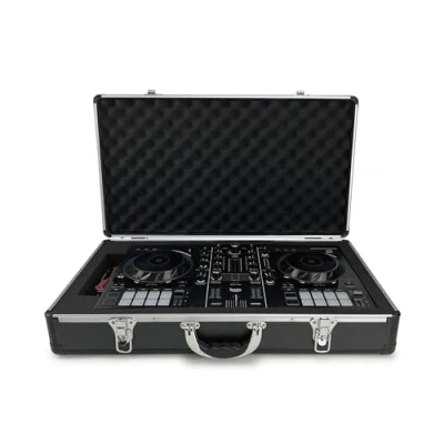 Immagine di UNISON Case per Hercules DJ Control Inpulse 500, custodia protettiva (custodia in schiuma fustellata personalizzata, design leggero e robusto, chiusure metallo, impugnatura ergonomica gomma)
