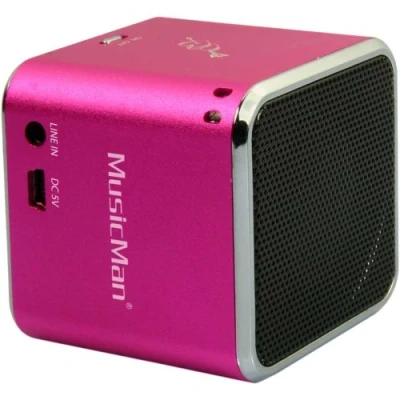 Immagine di MusicMan Mini Altoparlante Bluetooth Portatile Supporto per Scheda MicroSD Audio Mobile Compatto Smartphone Tablet Laptop BT X2 (Rosa)
