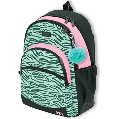 Immagine di OFITURIA Zaino Scuola Bambina, Adattabile Auto, Spallacci Ergonomici Imbottiti con Materiale Traspirante, Bimba Tasca Frontale e Laterale (Tribe)