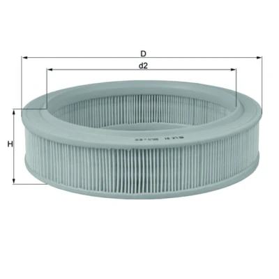 Immagine di MAHLE ORIGINAL LX 81 filtro aria 62,0 245,0 Cartuccia RENAULT: CLIO 1, Super 5 Hatchback, Hatchback