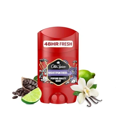 Immagine di Old Spice Night Panther Deodorante per Uomini (50 ml), Gel Uomo 48 h Freschezza 0% Sali di Alluminio, Nessun residuo bianco e macchie gialle