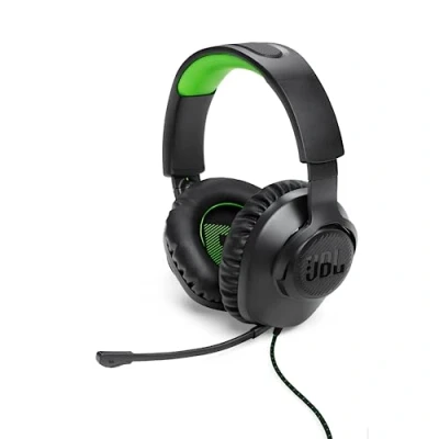 Immagine di JBL Quantum 100X Cuffie Gaming Over Ear con Filo, Headset da gioco Microfono Boom Direzionale Rimovibile, Realizzato per Xbox, Compatibilità Multipiattaforma e Altre Console, Nero Verde