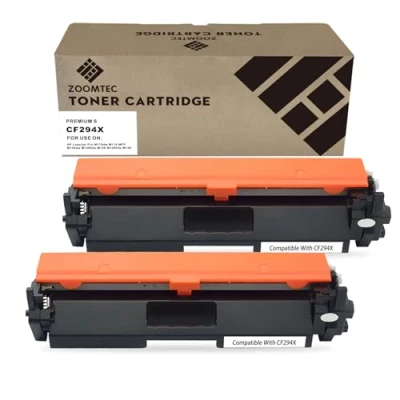 Immagine di ZOOMTEC Sostituzione per HP CF294X 94X CF294A 94A 2 Paquet Toner Cartuccia compatibile Laserjet Pro MFP M118dw M118 M148dw M148fdw M148 M149fdw M149 Stampante (2 Nero, Con Chip)