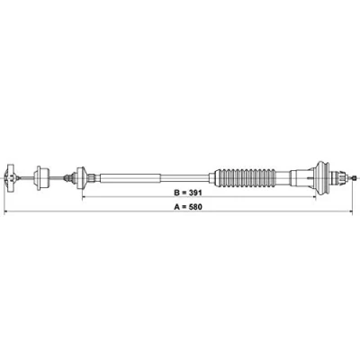 Immagine di ATE 24.3728 0832.2 Cavo Frizione con regolazione automatica PEUGEOT: 206 Hatchback, SW mister auto, norauto, autozona