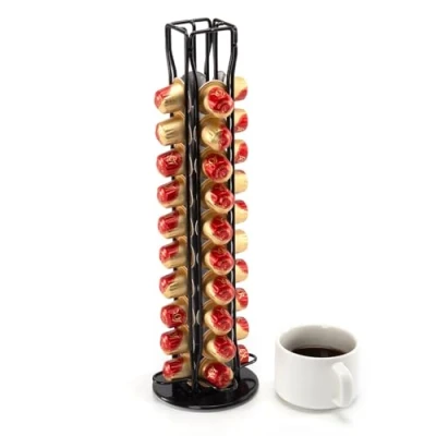 Immagine di SYSYLY Porta Capsule per caffè,Porta Cialde Nespreso Capsules Rotante,Supporti Cialde,Portacapsule Verticale,Nero.