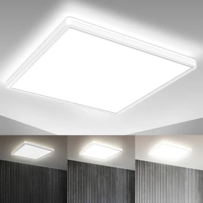 Immagine di B.K.Licht pannello led a luce indiretta, piatto, dimmerabile passi, soffitto, pannelli led, luminosi 42x42x2,9 cm, bianco