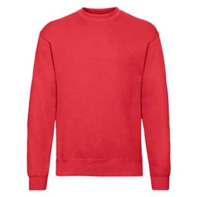 Immagine di Fruit of the Loom Raglan Sweatshirt, Felpa Uomo, Rosso (Red), XX Large