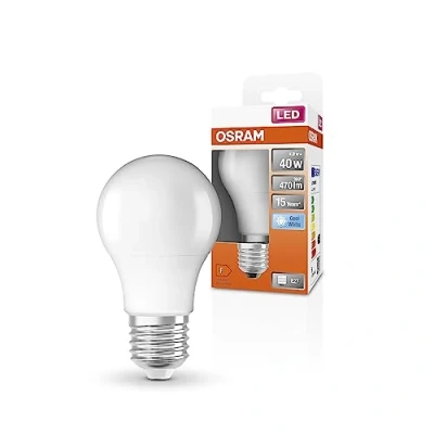 Immagine di OSRAM 4058075304178 LED (monocolore) ERP F (A G) E27 Forma di bulbo 4.9 W = 40 Bianco freddo (Ø x L) 55 mm 112 1 pz.