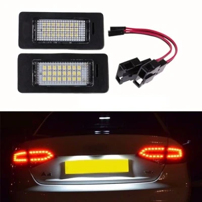 Immagine di GSRECY 2x 24SMD LED Targa Luce Gruppo Compatibile con Audi A1 A4 A5 A6 A7 S5 Q5 RS5 TT Passat, Senza Errore