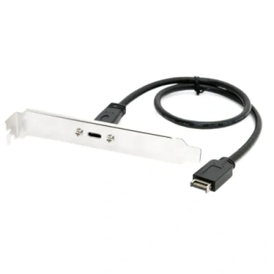 Immagine di chenyang Adattatore per cavo di prolunga USB Type E da pannello frontale C a 3.1 Gen 2 10 Gbps scheda madre con staffa PCI 12 cm