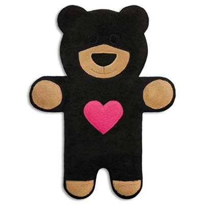 Immagine di CUSCINO RISCALDABILE Leschi per la pancia, schiena e zona lombare/Per coliche dei neonati il ciclo/Per microonde, con semi di grano/Cuscino termico bambini/Teddy l’orso cuore, nero