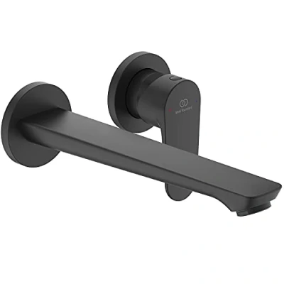 Immagine di Ideal Standard Cerafine O Miscelatore Monocomando per Lavabo da Parete, Nero Seta