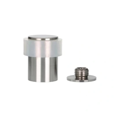 Immagine di EVI Herrajes Fermaporta grande 24x35mm Base filettata Gomma siliconica naturale Acciaio inossidabile Include viti + tappo di montaggio Mod. I 181