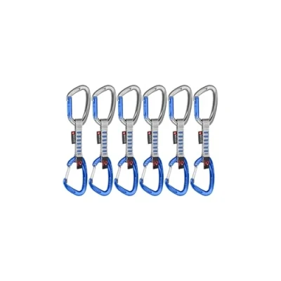 Immagine di Mammut Crag Keylock Wire 10 cm Indicator 6 Pack Quickdraws Silver/Ultramarine Straight Gate/Wire Gate