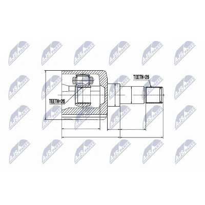 Immagine di NTY NPW FR 036 Kit Giunto Omocinetico Assale anteriore Sx, sul lato del cambio FORD: Focus 2 Kombi, 2, C Max