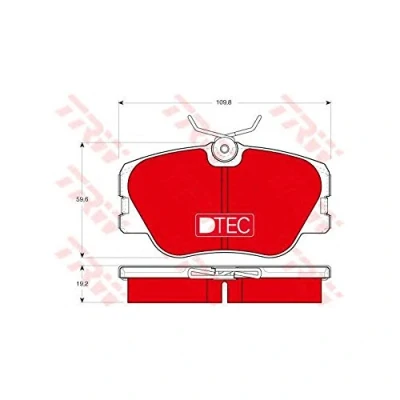 Immagine di TRW DTEC COTEC GDB818DTE Kit pastiglie freno Non predisposto per contatto segnalazione usura con bulloni pinza accessori