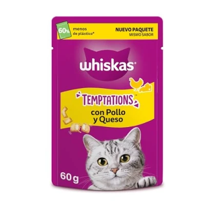 Immagine di Whiskas Temptations con Pollo e Formaggio 60 g