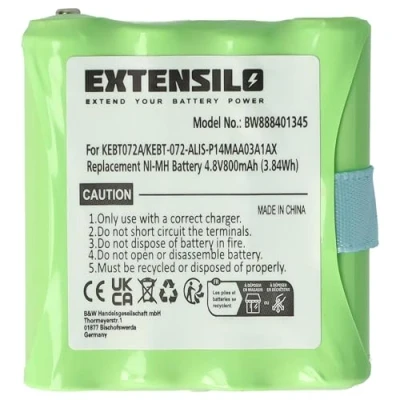 Immagine di EXTENSILO batteria compatibile con Motorola TLKR T3, T4, T5, T50, T6, T60, T61, T7, T8, T80 radio (800mAh, 4,8V, NiMH)