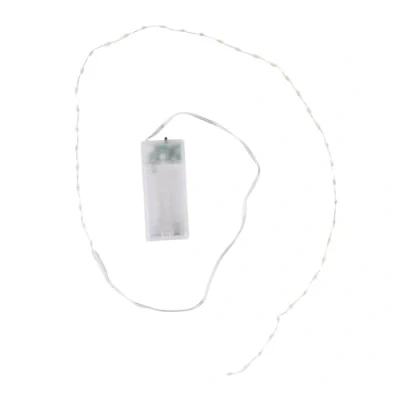 Immagine di Ideen mit Herz Catena di luci a LED, distanza dalla luce, 1,5 cm, extra piccola, luce bianca calda, funzionamento batteria, con funzione timer (40 lunghezza cavo 90 cm)