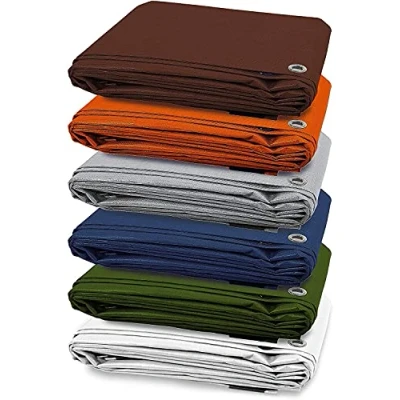 Immagine di Floordirekt Telo di Copertura in Tessuto con Occhielli, Colore: Marrone, 2x3 m (140 g/m²)