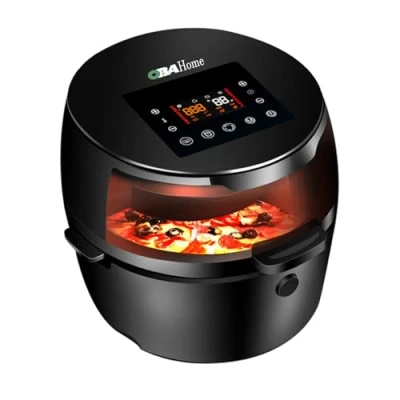 Immagine di Friggitrice ad aria OBA OH08 8 litri con sistema rotante Senza Olio, Display Digitale a LED, Otto Modalità Preimpostate, touch Screen1500w