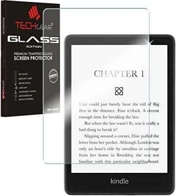 Immagine di TECHGEAR Vetro Temperato Compatibile con Amazon Kindle Paperwhite 5 / Kids 6.8&quot; 2021 Autentica Pellicola Protecttiva [Durezza 9H] [Resistente ai Graffi] [Ultra Chiaro]