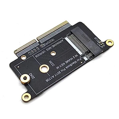 Immagine di Scheda adattatore M.2 NVMe SSD per aggiornamento MacBook Pro A1708 Non Touch Bar modelli fine 2016 metà 2017 Connettore 22 + 34 punti
