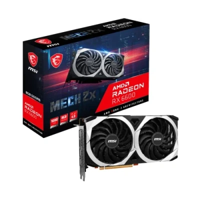 Immagine di MSI Radeon RX 6600 MECH 2X 8G Scheda video gaming 8GB GDDR6, 2491 MHz, PCI Express 4 x 8, 128 bit, 3x DP v 1.4a, HDMI 2.1 (Supporta 4K &amp; 8K)